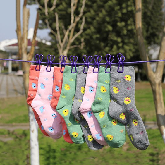 Clip-On Hanging Clothesline Rope