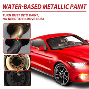 Anti-Rust Metallic Paint (300g) with Brush – Water-Based Coating for Rust Removal on Metal