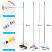 2 In 1 Floor Scrub Brush Wiper Rotating With Long Handle